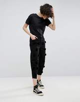 Thumbnail for your product : ASOS Pom Pom Embellished Jeans In Washed Black