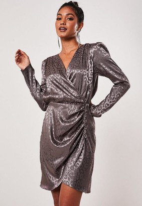 missguided purple satin dress