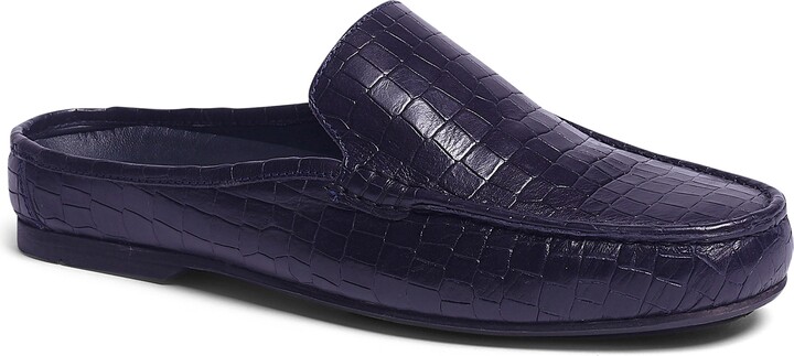 Carlos Santana Hades Croc Embossed Leather Mule