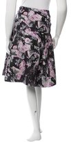 Thumbnail for your product : Carolina Herrera Silk-Blend Printed Skirt