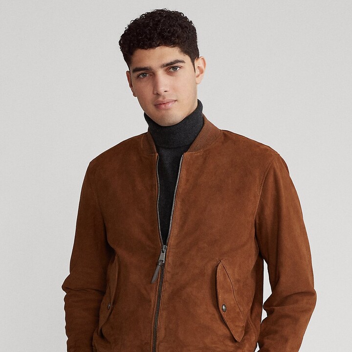 polo suede bomber