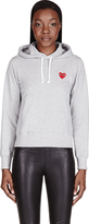Thumbnail for your product : Comme des Garcons Play Heathered Grey Emblem Hooded Sweater