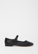 Thumbnail for your product : Maryam Nassir Zadeh Thelma Croc Mary Jane Black Faux Croc Size: IT 36