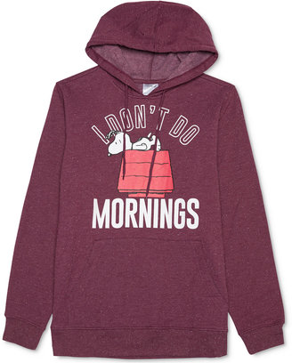 JEM Men's Snoopy I Don't Do Mornings Graphic-Print Hoodie