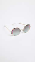 Thumbnail for your product : Marc Jacobs Top Frame Round Sunglasses