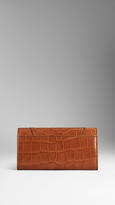 Thumbnail for your product : Burberry Alligator Continental Wallet