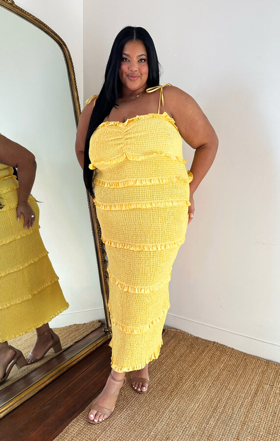 Stella Smocked Dress ~ Black Luxe Satin