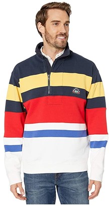 Nautica Re-Issue Stripe 1/4 Zip Sweater (Navy) Men's T Shirt