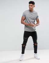 Thumbnail for your product : ASOS Design T-Shirt With Roll Sleeve In Heavyweight Twisted Jersey