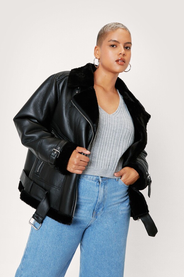 aviator jacket womens plus size