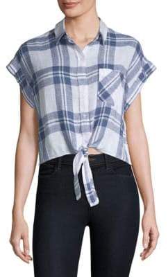 Rails Amelie Front-Tie Plaid Shirt