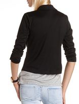 Thumbnail for your product : Charlotte Russe Basic Ruched Sleeve Blazer