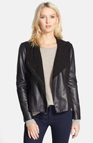 Thumbnail for your product : Nicole Miller Leather & Suede Hooded Jacket