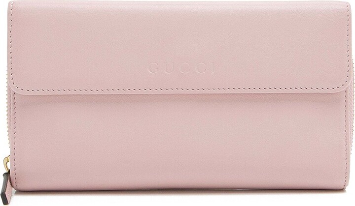 Gucci Pink Leather Continental Wallet (Authentic Pre-Loved)