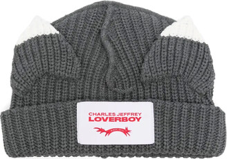 Charles Jeffrey Loverboy Off-White Chunky Ears Beanie