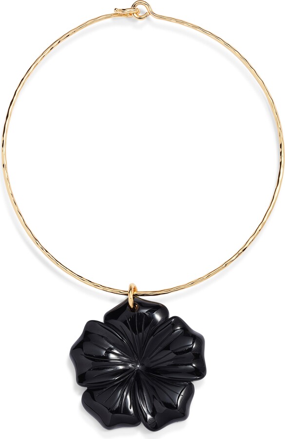 Nest Jewelry Black Onyx Flower Collar Necklace