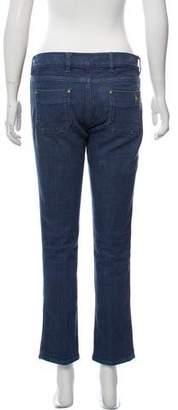 MiH Jeans Mid- Rise Straight- Leg Jeans
