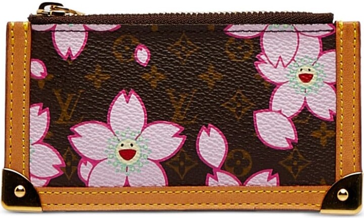 Louis Vuitton x Takashi Murakami 2003 Pre-owned Monogram Cherry Blossom Coin Purse - Brown