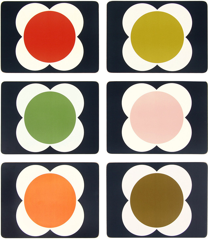 Orla Kiely Flower Spot Placemats Set of 6 ShopStyle Home