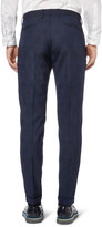 Thumbnail for your product : Paul Smith Navy Slim-Fit Shadow Check Woven Suit Trousers