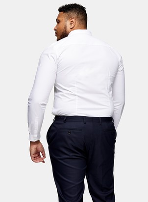 Topman BIG & TALL White Stretch Skinny Shirt*