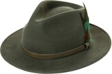 Thumbnail for your product : Jeff & Aimy Mens Womens 1920s Derby Homburg Gangster Fedora Manhattan Felt Mafia Hat 100% Wool Black 59-60cm