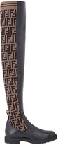 Thumbnail for your product : Fendi FF motif thigh-high boots