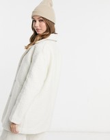 Thumbnail for your product : Pimkie teddy coat in white