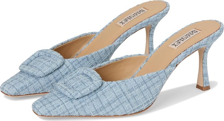 Badgley Mischka Graylynn Women's Shoes Blue Tweed : 10 M Wool