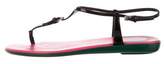Thumbnail for your product : Christian Dior Patent Leather Thong Sandals