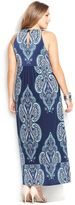 Thumbnail for your product : INC International Concepts Plus Size Empire Halter Maxi Dress