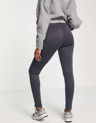 Vila structured high waist leggings with pintuck and split front in dark  grey - ShopStyle Plus Size Trousers
