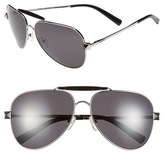 Thumbnail for your product : Valentino 'Rockstud' 60mm Metal Aviator Sunglasses