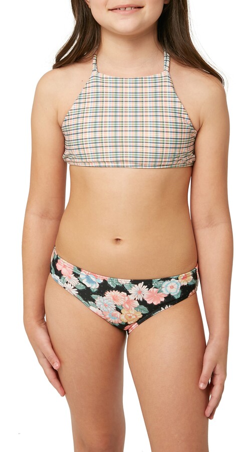 Bottoms Swimming Suit LXXIASHI 2PCS Baby Girls Bikini Swimsuit Set Halter Backless Ruffles Crop Tops 
