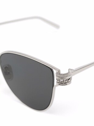 Boucheron Cat-Eye Wire-Frame Sunglasses