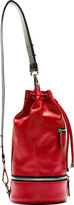 Thumbnail for your product : CNC Costume National Red Leather Cross-Body Mini Bucket Backpack