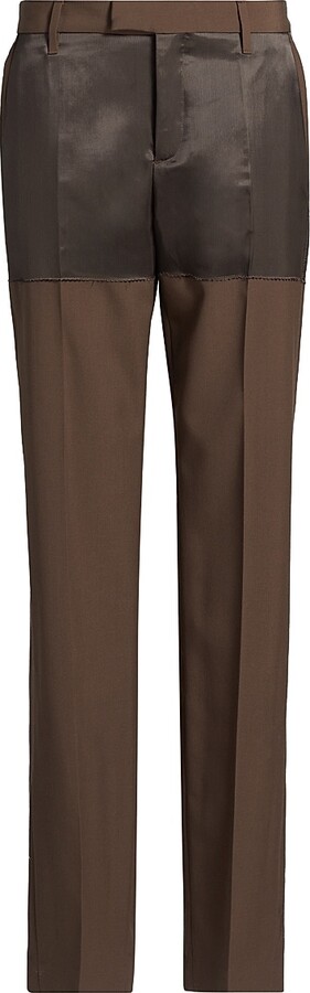 MM6 MAISON MARGIELA Women's Two-Tone Pants - Chestnut - Size 0