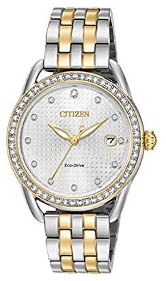 Citizen FE6114-54A LTR Silver Dial Two Tone Crystal Women's Watch