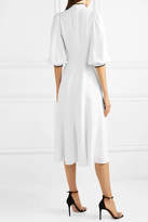 Thumbnail for your product : Andrew Gn Satin-appliqued Crepe Midi Dress - White