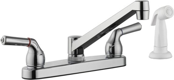 HomePlus HomePlusTwoHandleChromeKitchenFaucetSideSprayerIncludedModelNo.1815-30CP-N