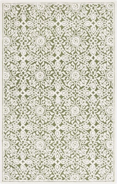 Safavieh MetroMET256HandTuftedIndoorAreaRug-Green/Ivory-5'x8'