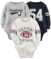 Thumbnail for your product : Carter's 3-Pk. Football Cotton Bodysuits, Baby Boys (0-24 months)