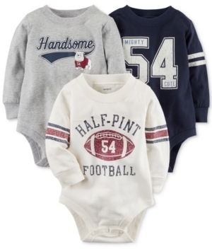 Carter's 3-Pk. Football Cotton Bodysuits, Baby Boys (0-24 months)