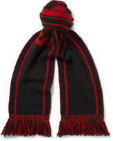 Thumbnail for your product : The Elder Statesman + Nba Chicago Bulls Fringed Intarsia Cashmere Scarf