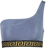 Thumbnail for your product : boohoo Geo Tape Textured Slinky One Shoulder Bralet