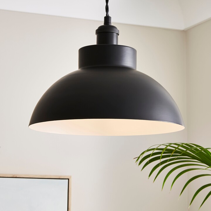 Dunelm Barque Metal Pendant Light Black ShopStyle