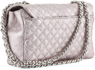 Karl Lagerfeld Paris Agyness Quilted Metallic Leather Shoulder Bag