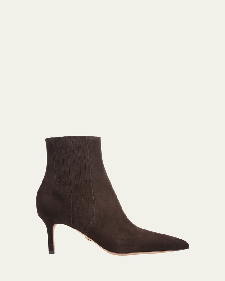 Veronica Beard Lisa Suede Stiletto Ankle Booties