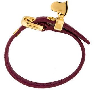 Miu Miu St. Cocco Leather Bracelet
