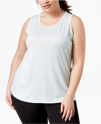 Ideology Plus Size Striped Sleeveless Tank, Created for Macy's